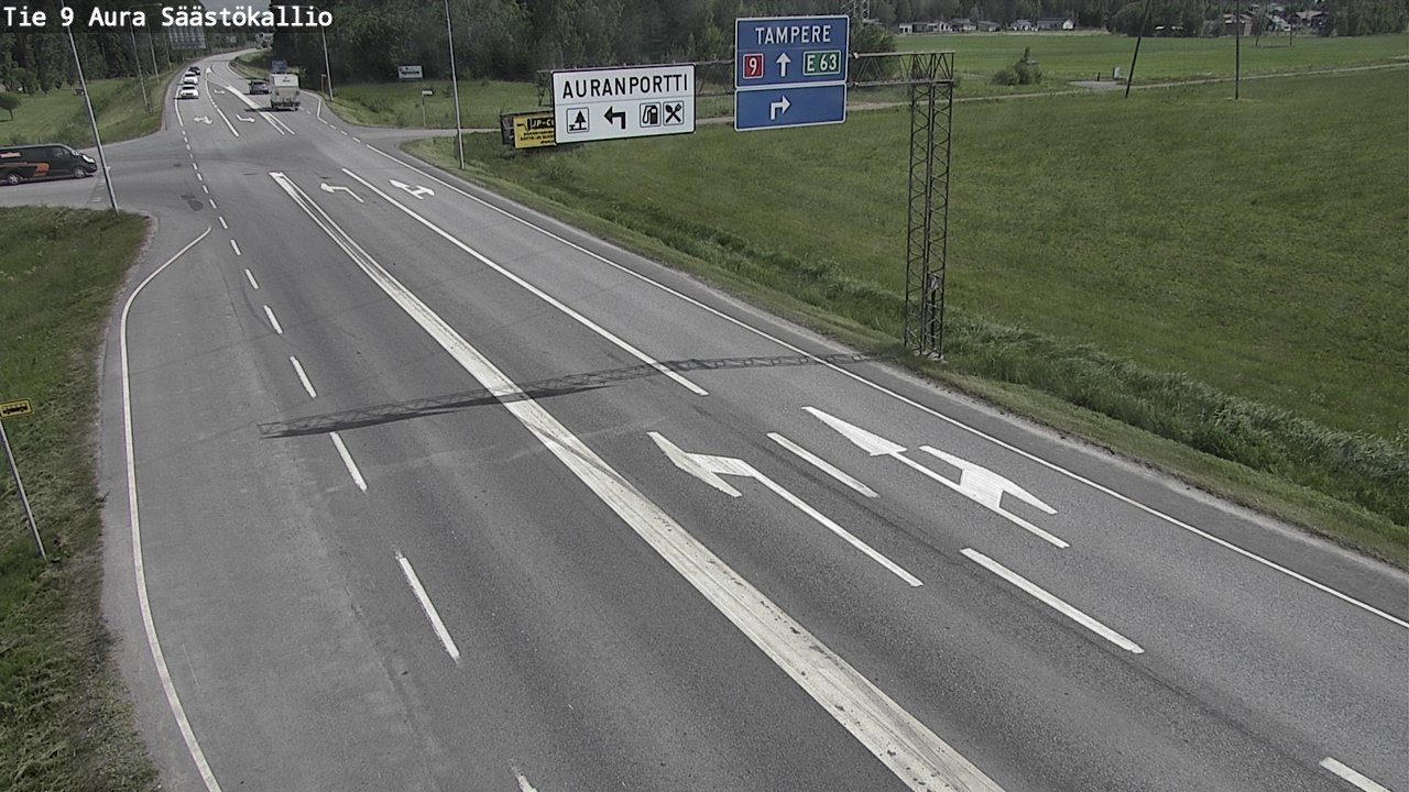 Weather Camera Image Väg 9 Aura, Säästökallio, Aura, Varsinais-Suomi