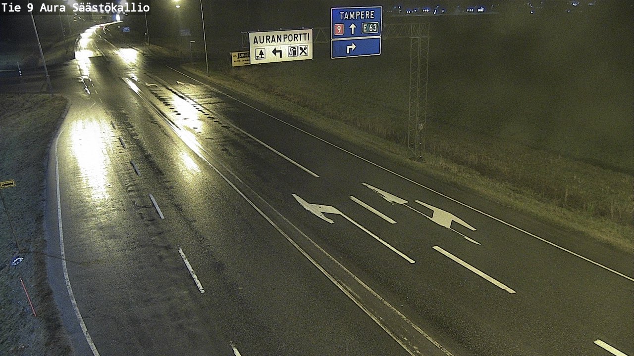 Weather Camera Image Väg 9 Aura, Säästökallio, Aura, Varsinais-Suomi