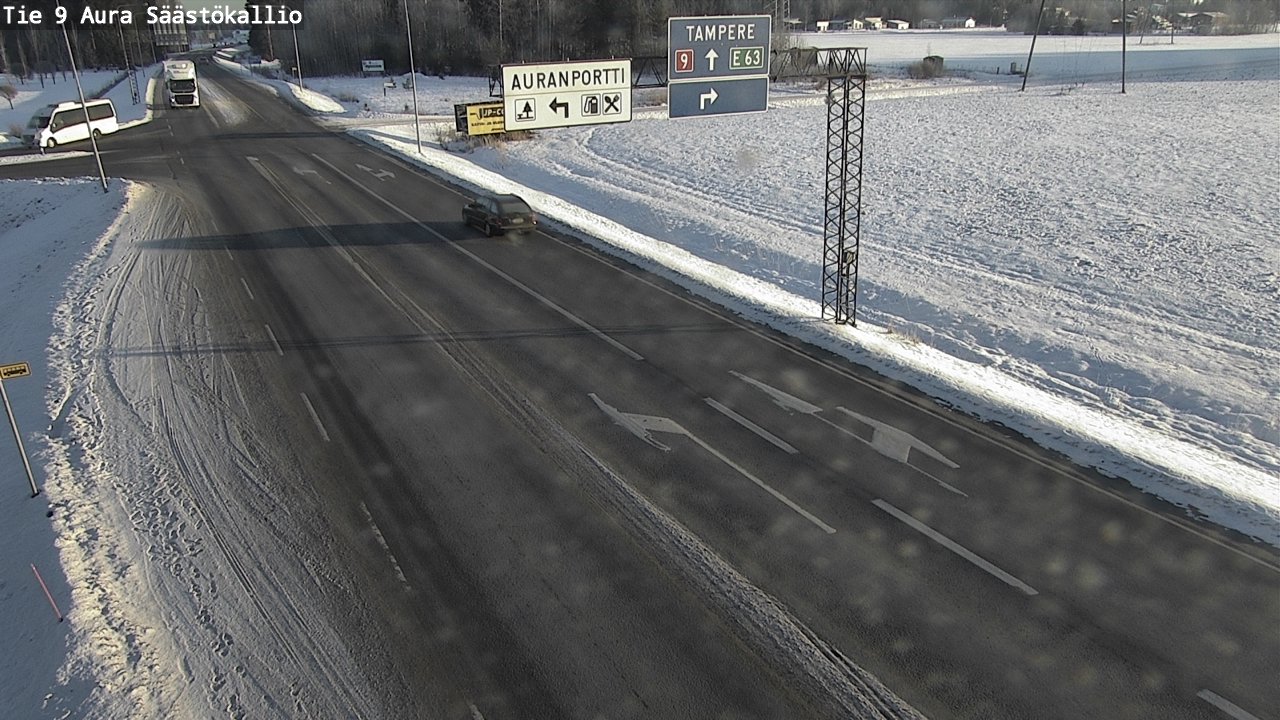 Weather Camera Image Road 9 Aura, Säästökallio, Aura, Varsinais-Suomi