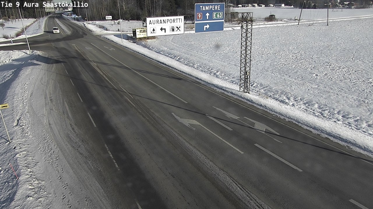Weather Camera Image Road 9 Aura, Säästökallio, Aura, Varsinais-Suomi