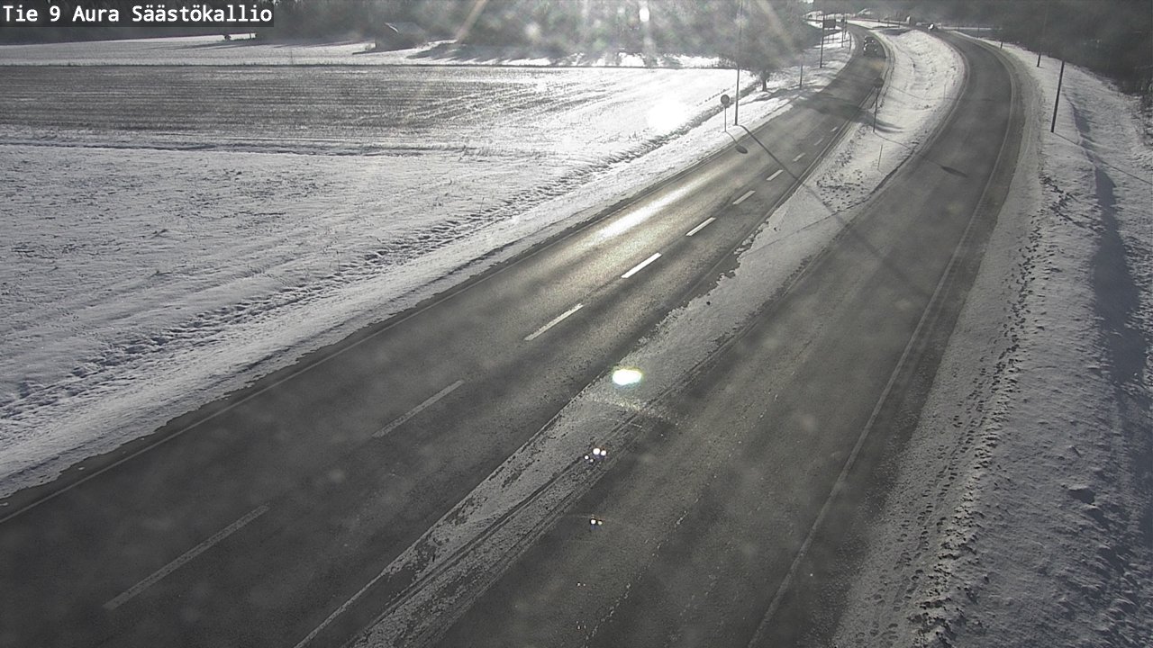 Weather Camera Image Road 9 Aura, Säästökallio, Aura, Varsinais-Suomi