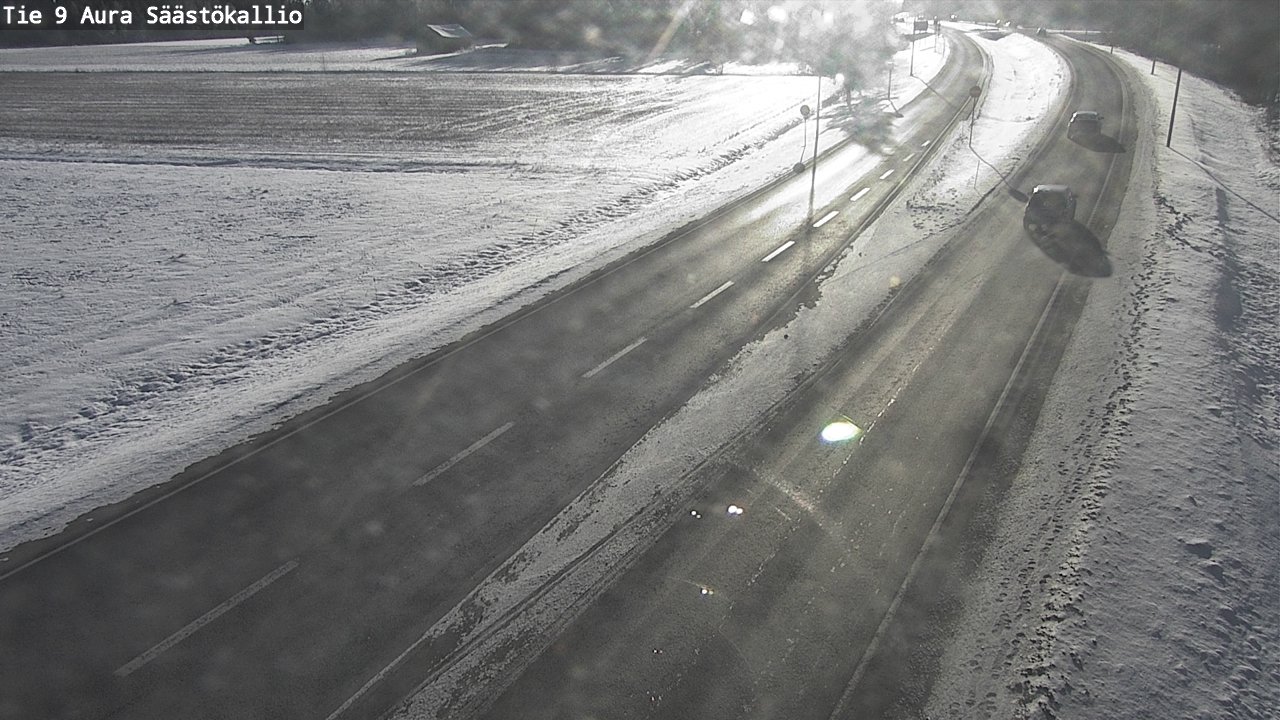 Weather Camera Image Road 9 Aura, Säästökallio, Aura, Varsinais-Suomi