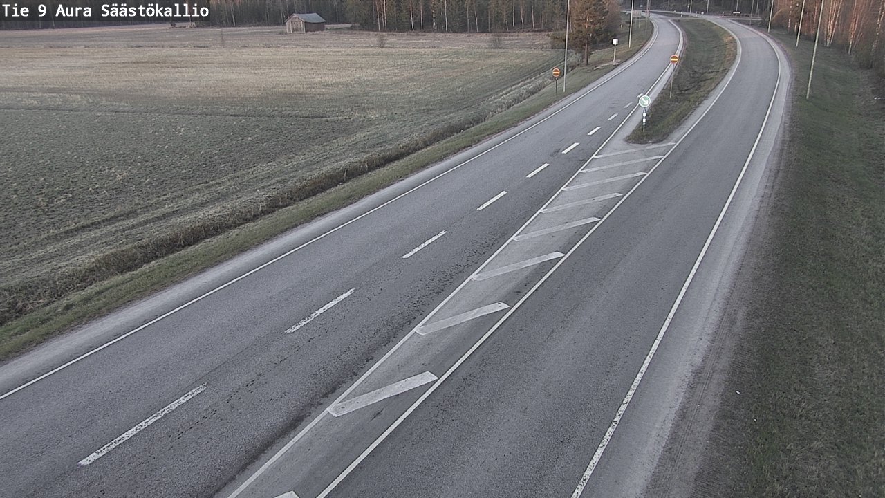 Weather Camera Image Road 9 Aura, Säästökallio, Aura, Varsinais-Suomi
