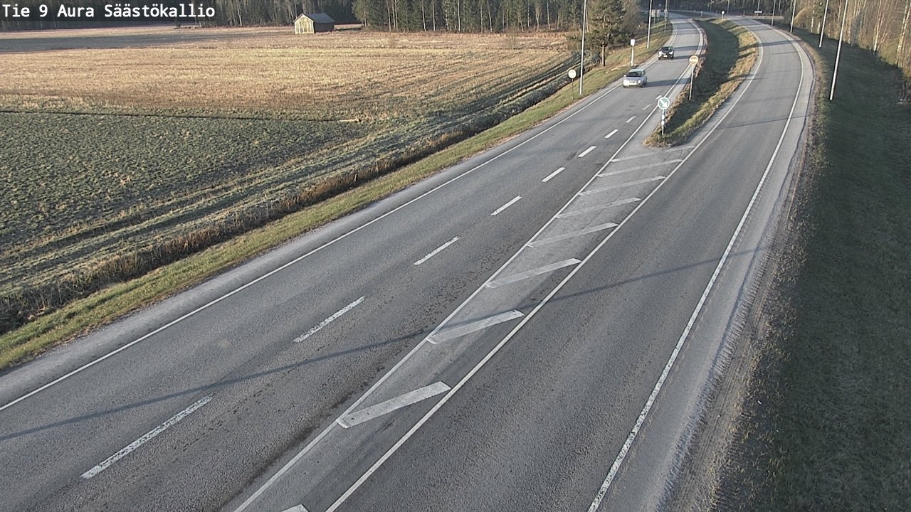 Weather Camera Image Road 9 Aura, Säästökallio, Aura, Varsinais-Suomi