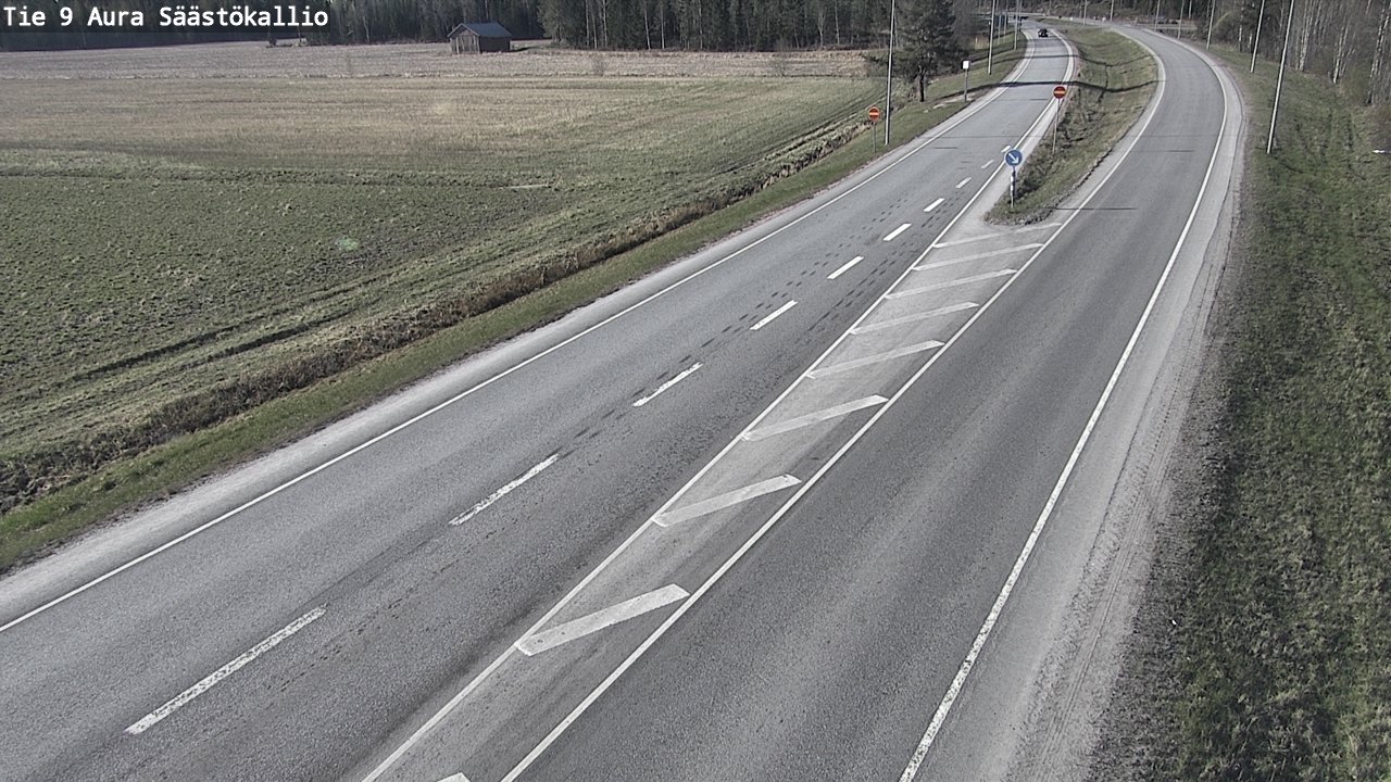 Weather Camera Image Road 9 Aura, Säästökallio, Aura, Varsinais-Suomi