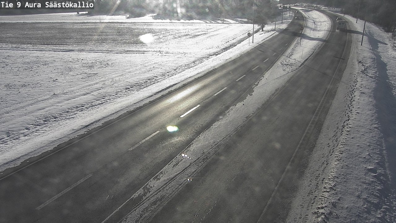 Weather Camera Image Road 9 Aura, Säästökallio, Aura, Varsinais-Suomi