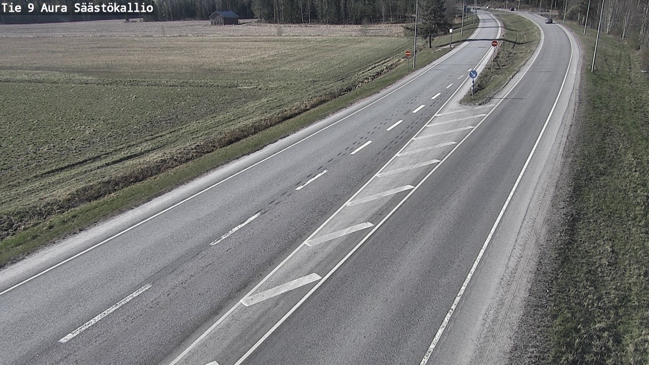 Weather Camera Image Road 9 Aura, Säästökallio, Aura, Varsinais-Suomi