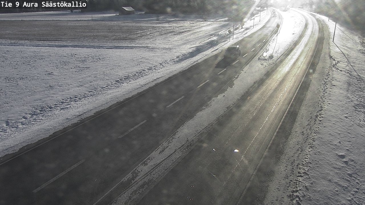 Weather Camera Image Road 9 Aura, Säästökallio, Aura, Varsinais-Suomi