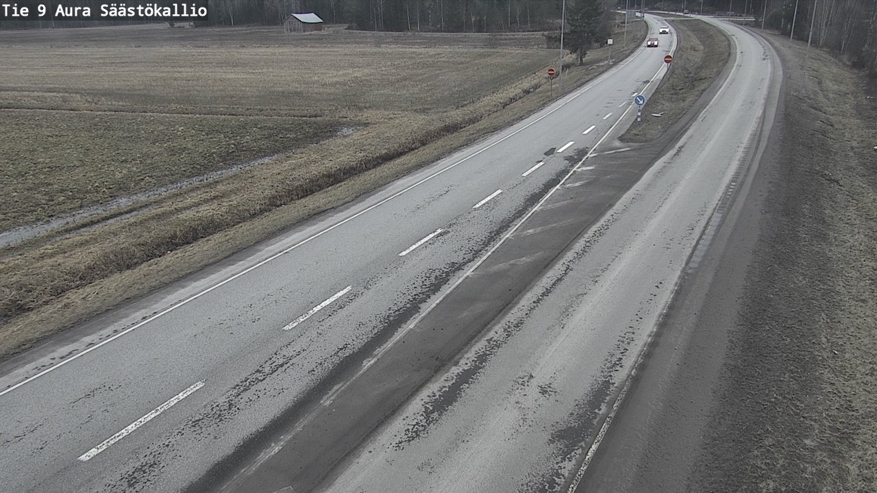 Weather Camera Image Road 9 Aura, Säästökallio, Aura, Varsinais-Suomi