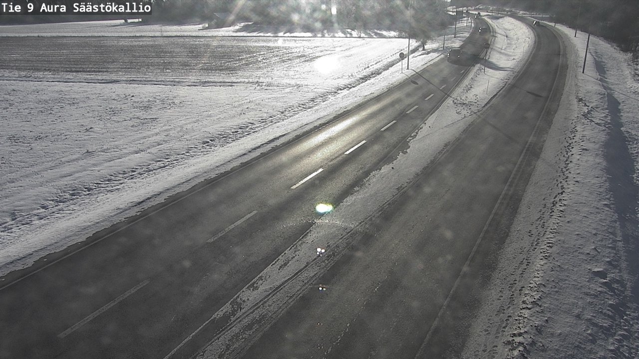 Weather Camera Image Road 9 Aura, Säästökallio, Aura, Varsinais-Suomi