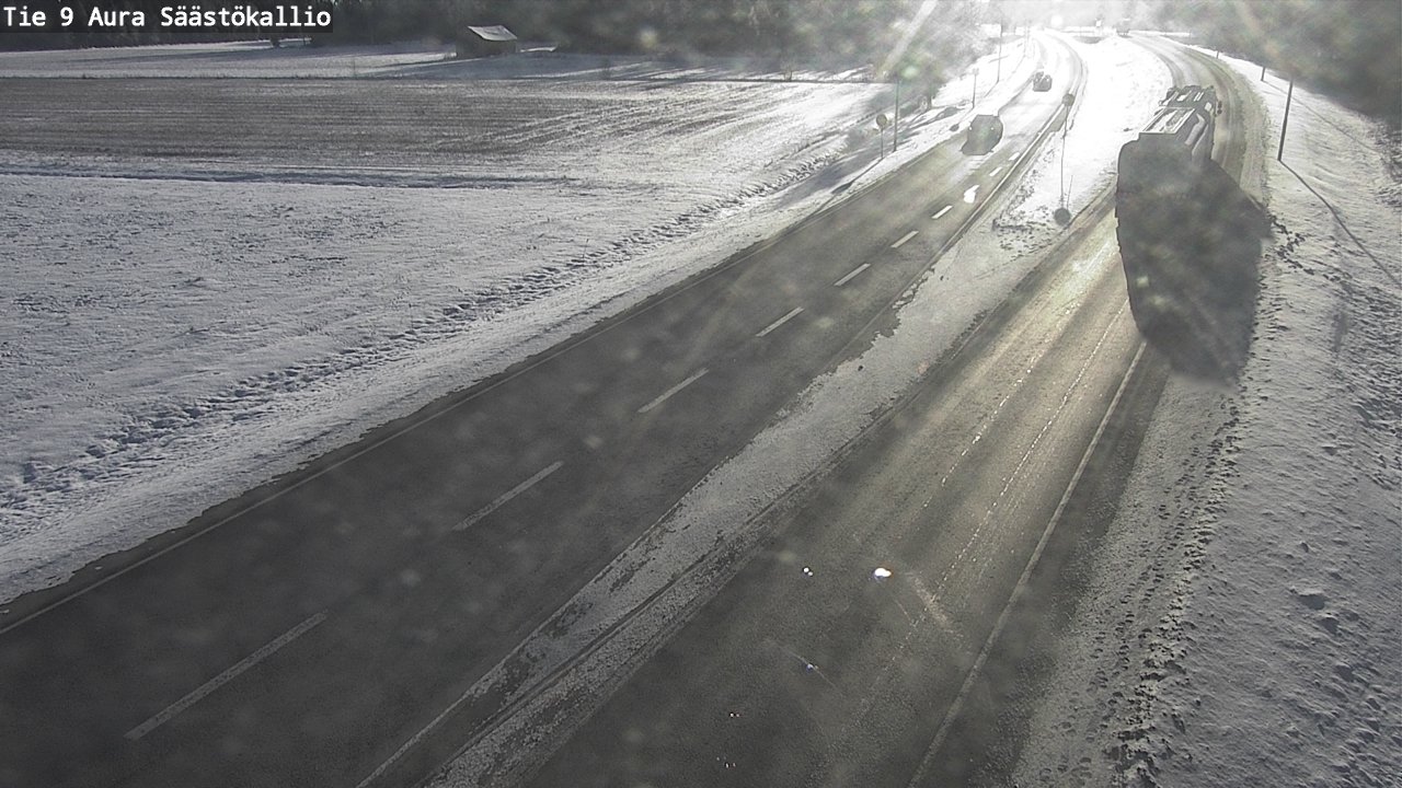 Weather Camera Image Road 9 Aura, Säästökallio, Aura, Varsinais-Suomi