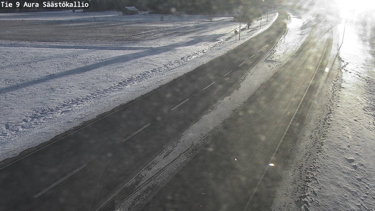 Weather Camera Image Road 9 Aura, Säästökallio, Aura, Varsinais-Suomi