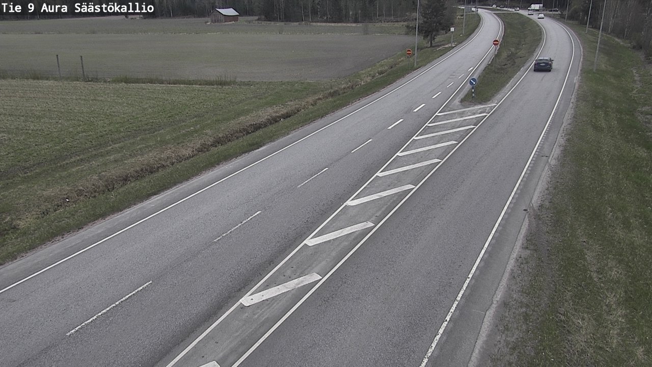 Weather Camera Image Road 9 Aura, Säästökallio, Aura, Varsinais-Suomi