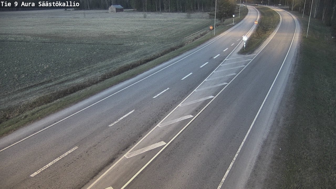 Weather Camera Image Road 9 Aura, Säästökallio, Aura, Varsinais-Suomi