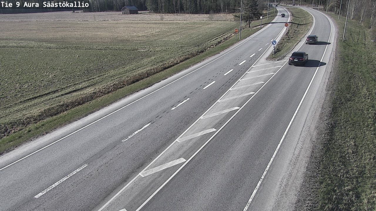 Weather Camera Image Road 9 Aura, Säästökallio, Aura, Varsinais-Suomi