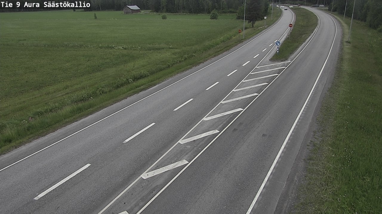 Weather Camera Image Väg 9 Aura, Säästökallio, Aura, Varsinais-Suomi