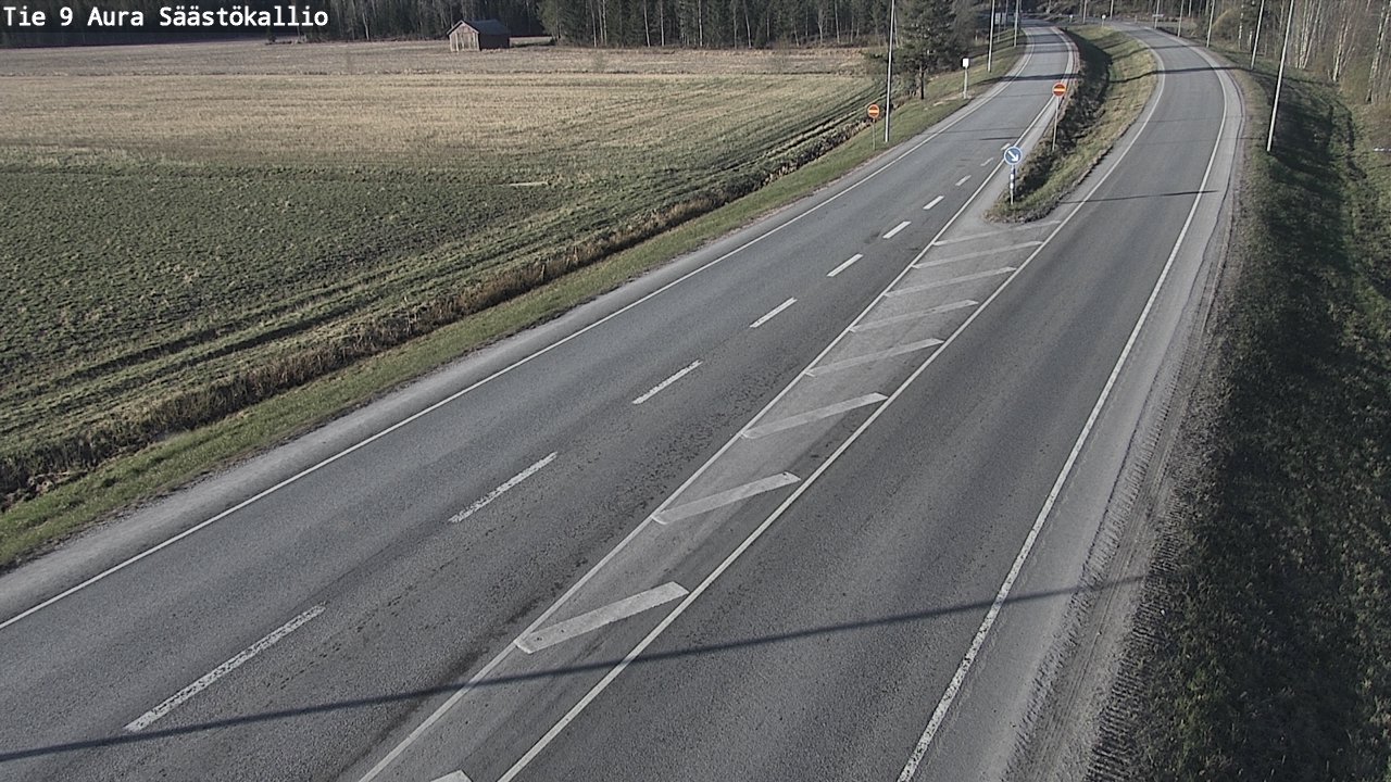 Weather Camera Image Road 9 Aura, Säästökallio, Aura, Varsinais-Suomi