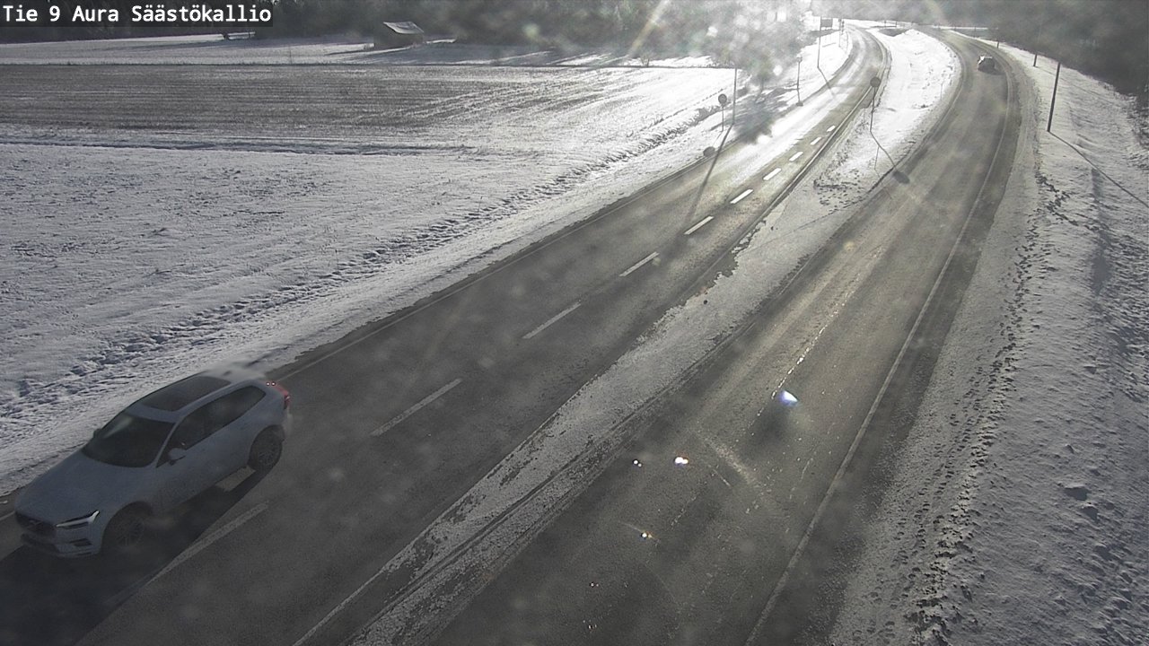 Weather Camera Image Road 9 Aura, Säästökallio, Aura, Varsinais-Suomi