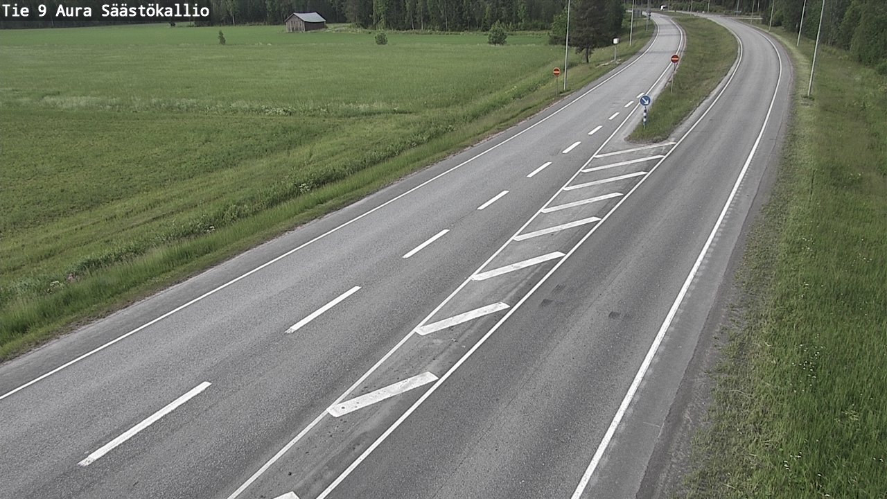 Weather Camera Image Road 9 Aura, Säästökallio, Aura, Varsinais-Suomi