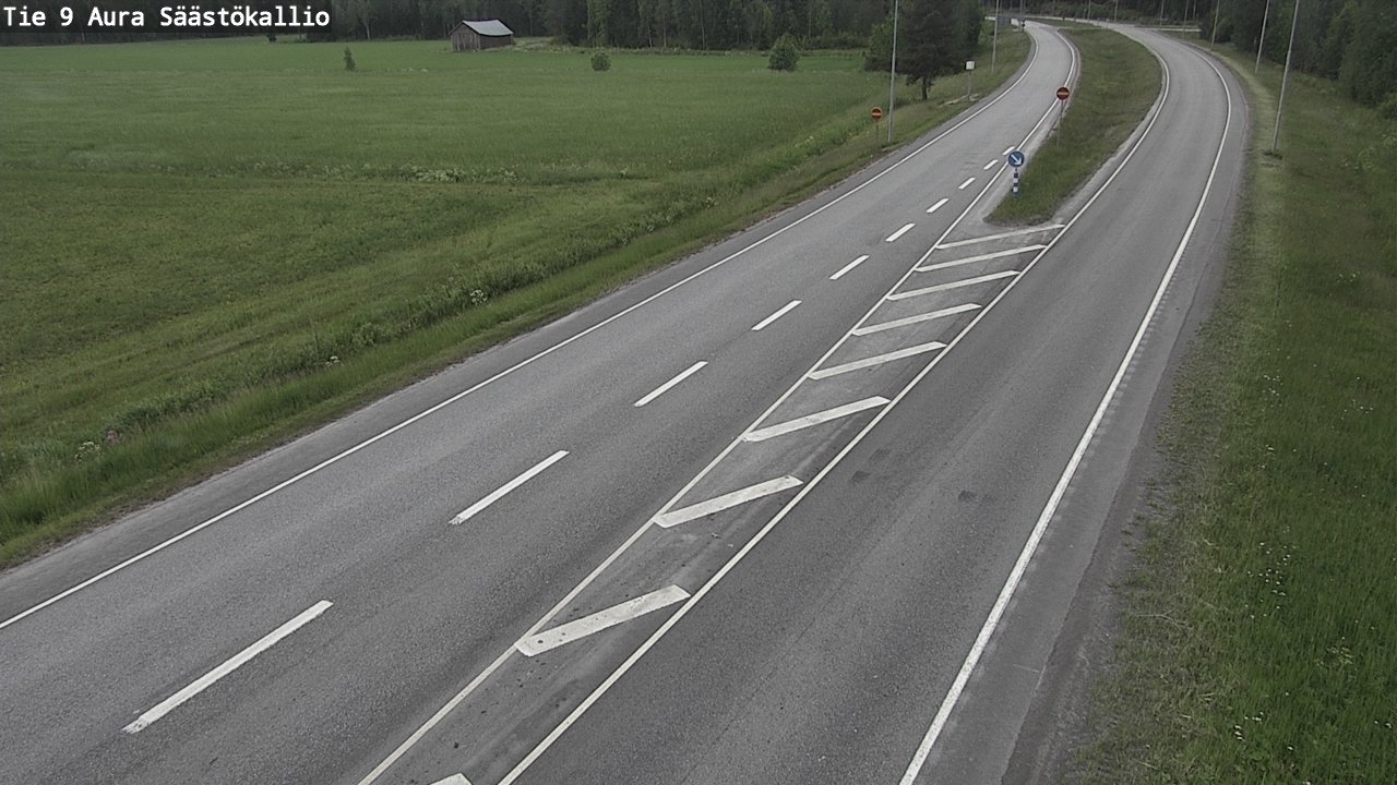 Weather Camera Image Road 9 Aura, Säästökallio, Aura, Varsinais-Suomi