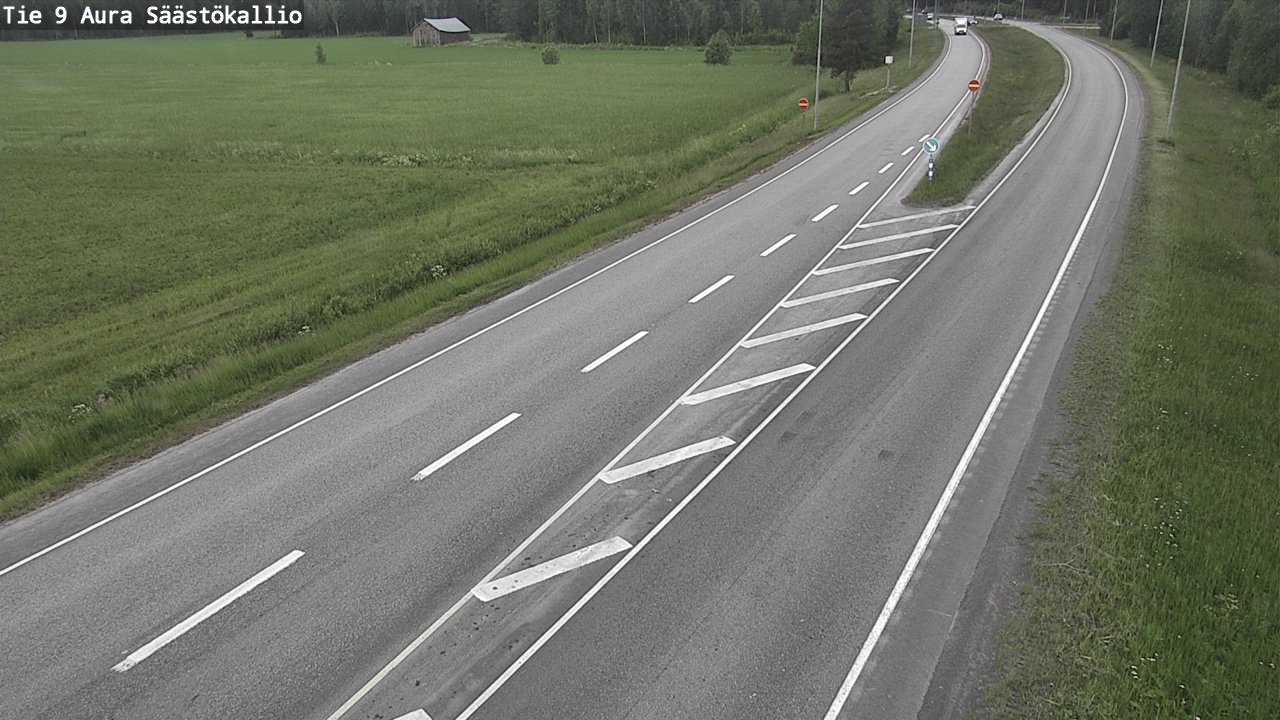 Weather Camera Image Road 9 Aura, Säästökallio, Aura, Varsinais-Suomi