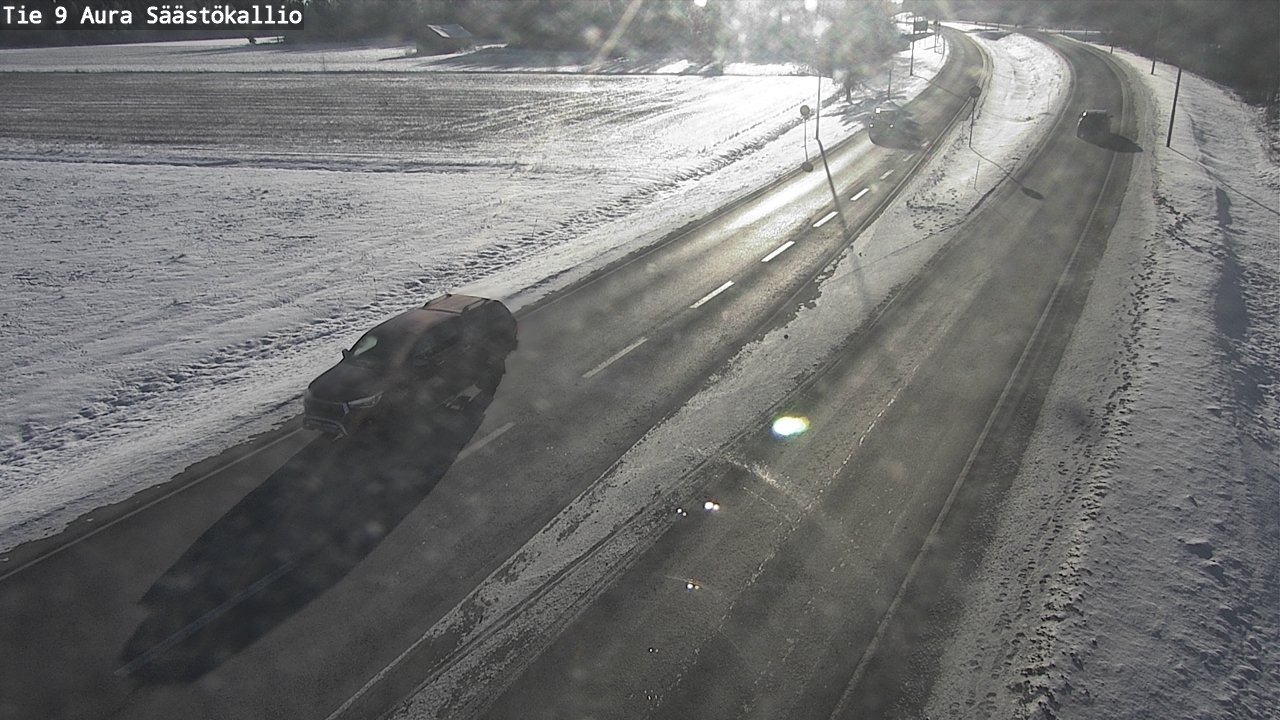 Weather Camera Image Road 9 Aura, Säästökallio, Aura, Varsinais-Suomi