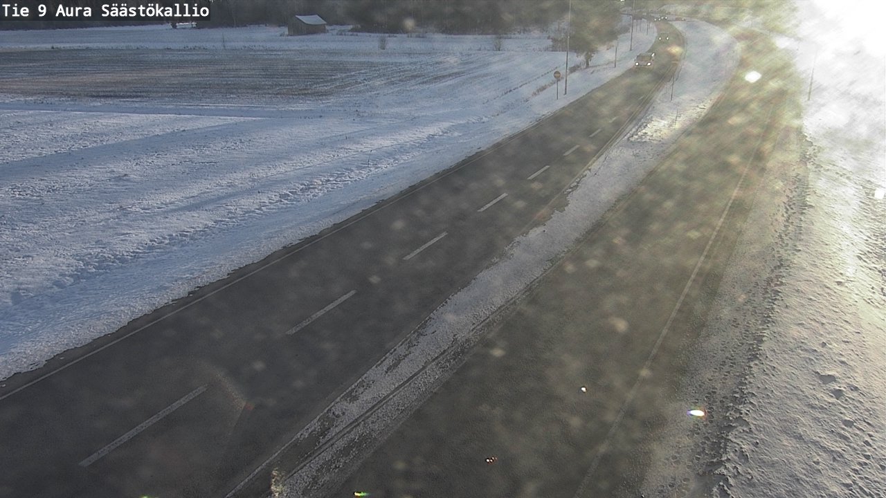 Weather Camera Image Road 9 Aura, Säästökallio, Aura, Varsinais-Suomi