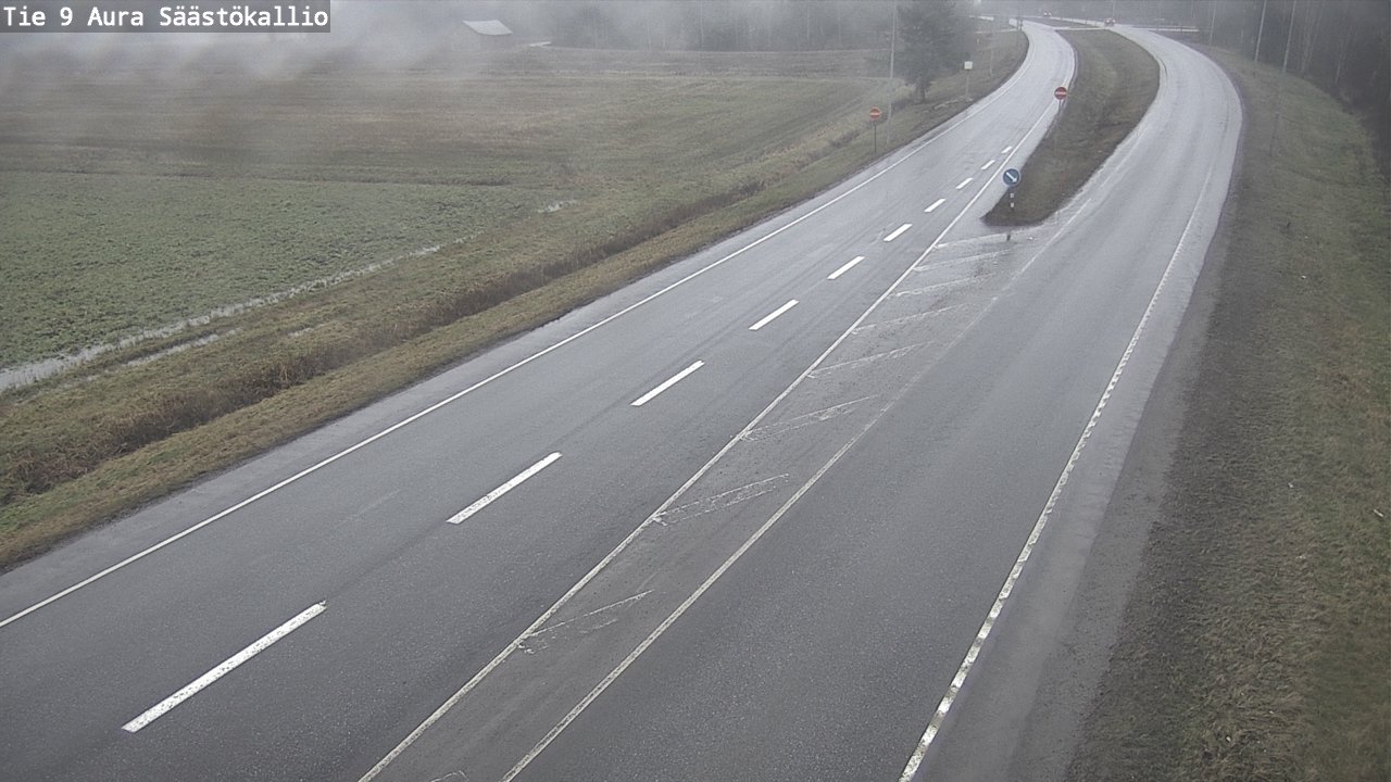 Weather Camera Image Road 9 Aura, Säästökallio, Aura, Varsinais-Suomi