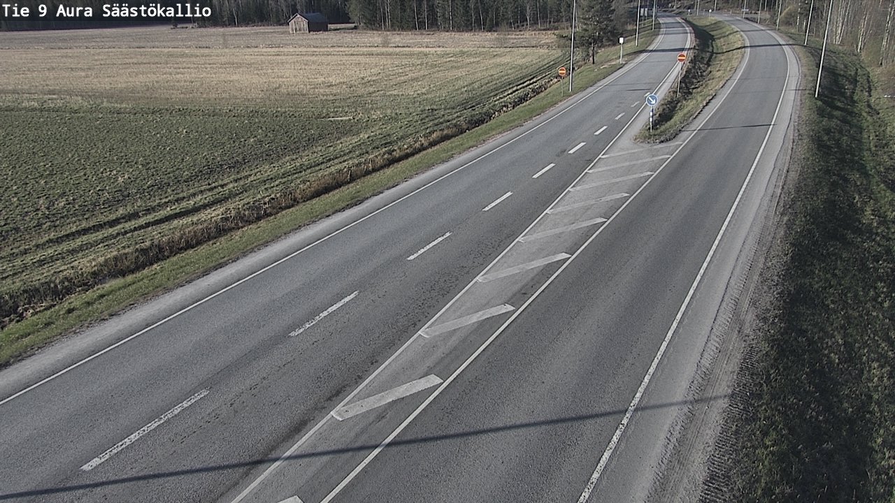 Weather Camera Image Road 9 Aura, Säästökallio, Aura, Varsinais-Suomi