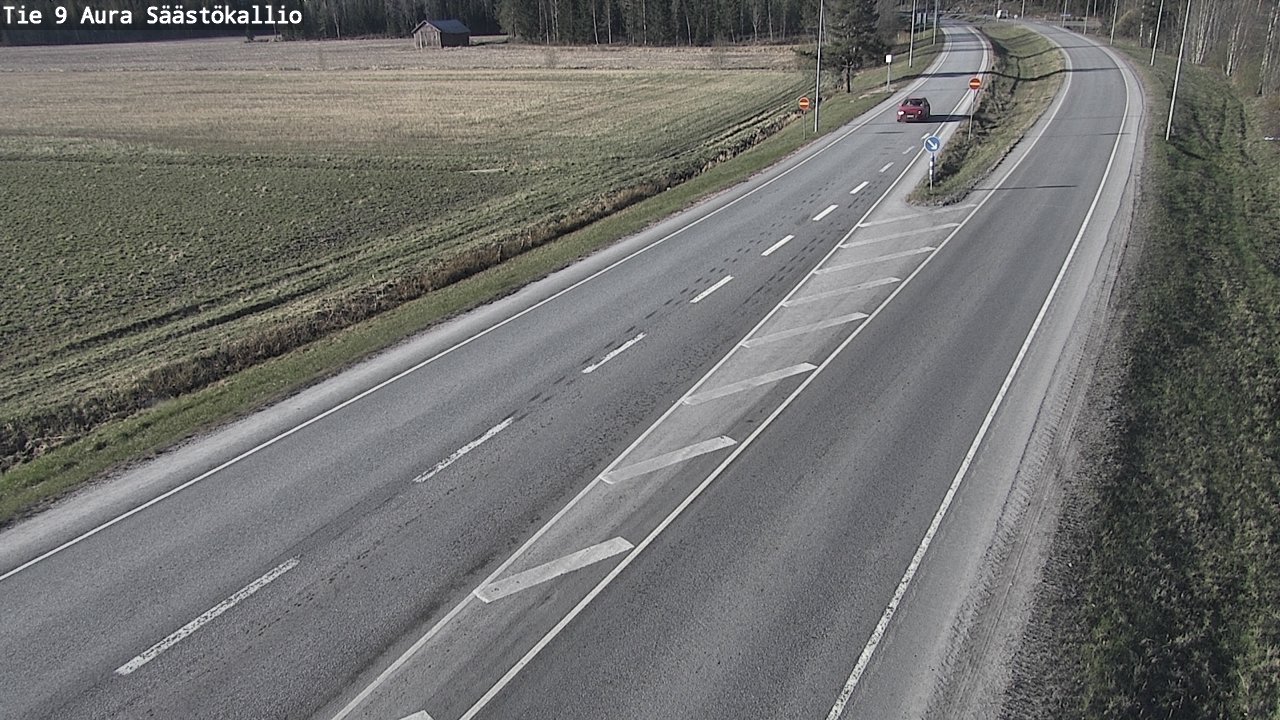 Weather Camera Image Road 9 Aura, Säästökallio, Aura, Varsinais-Suomi