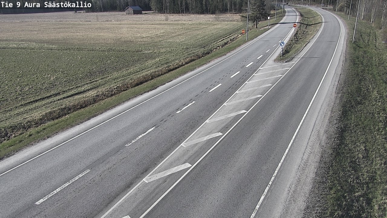 Weather Camera Image Road 9 Aura, Säästökallio, Aura, Varsinais-Suomi