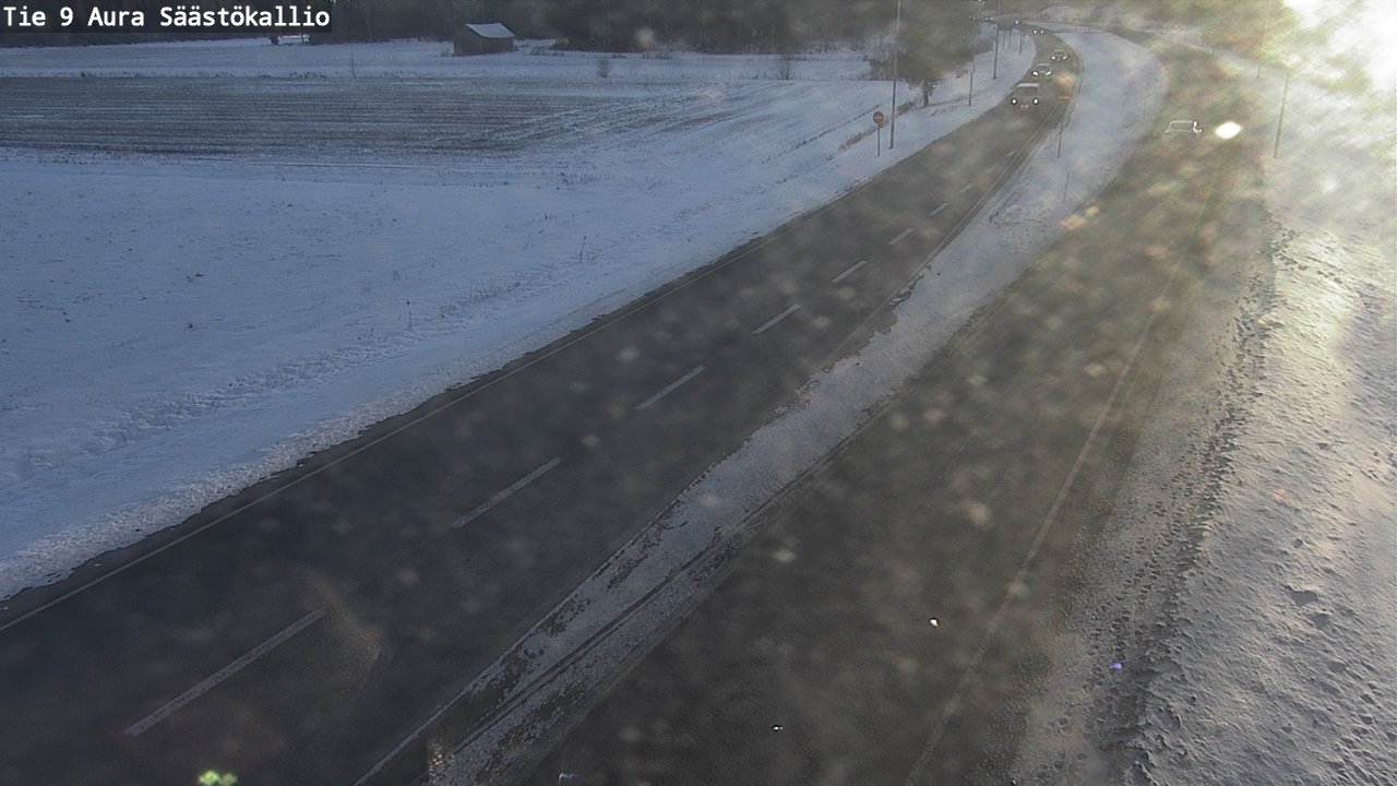 Weather Camera Image Road 9 Aura, Säästökallio, Aura, Varsinais-Suomi