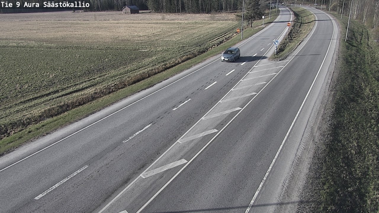 Weather Camera Image Road 9 Aura, Säästökallio, Aura, Varsinais-Suomi