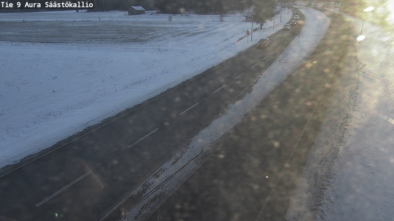 Weather Camera Image Road 9 Aura, Säästökallio, Aura, Varsinais-Suomi