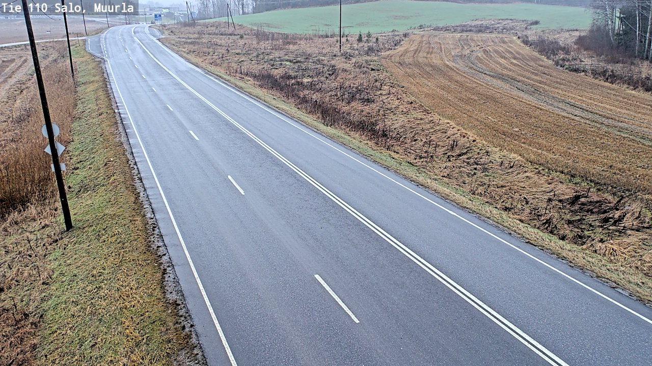 Weather Camera Image Väg 110 Salo, Muurla, Salo, Varsinais-Suomi