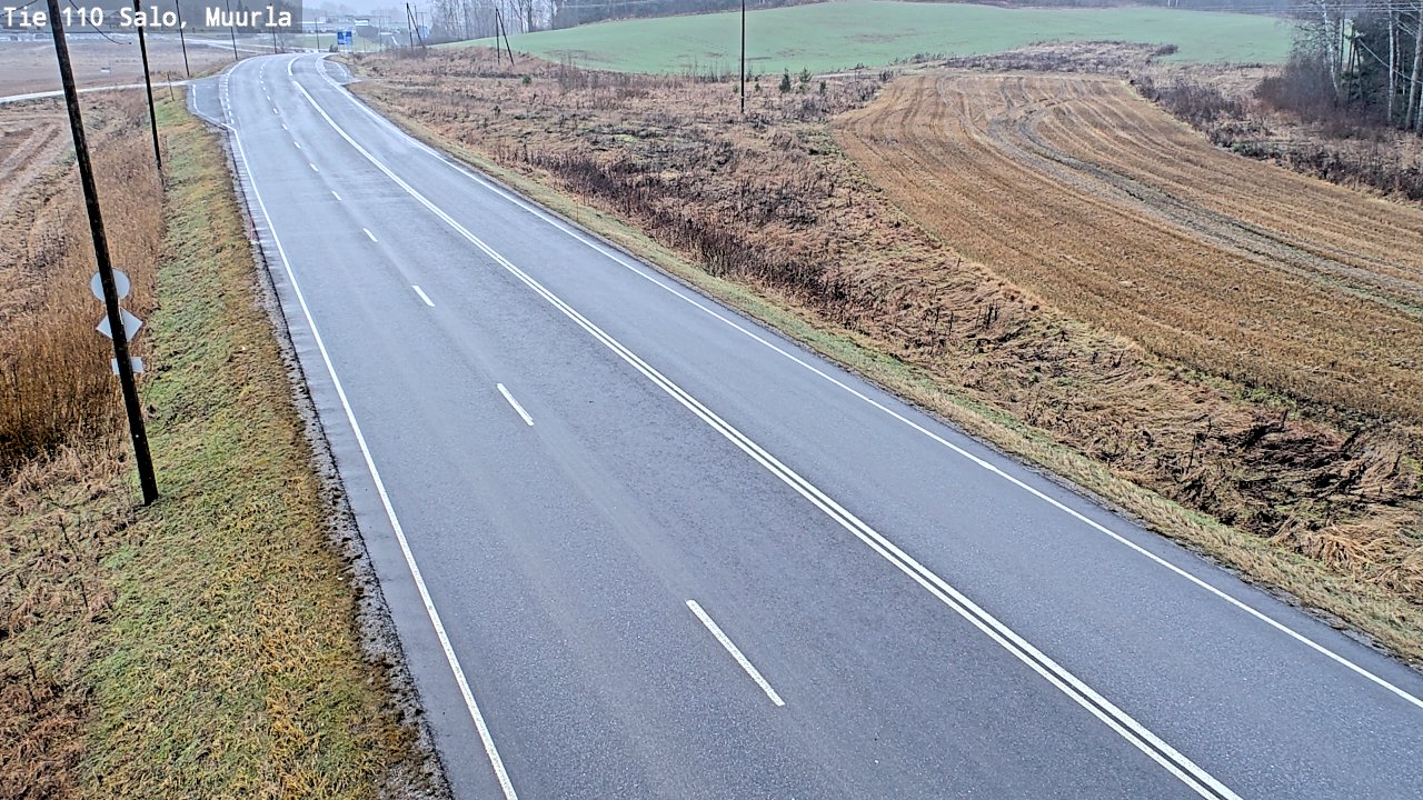 Weather Camera Image Väg 110 Salo, Muurla, Salo, Varsinais-Suomi
