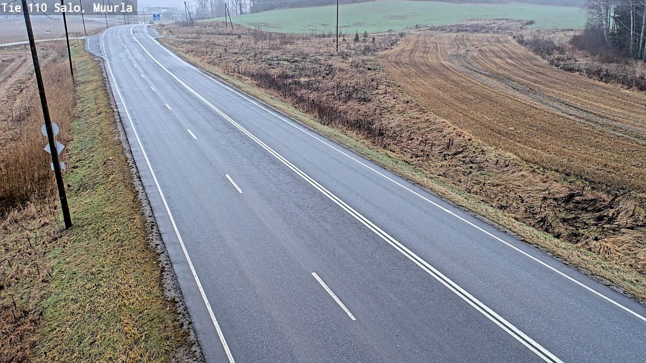 Weather Camera Image Väg 110 Salo, Muurla, Salo, Varsinais-Suomi