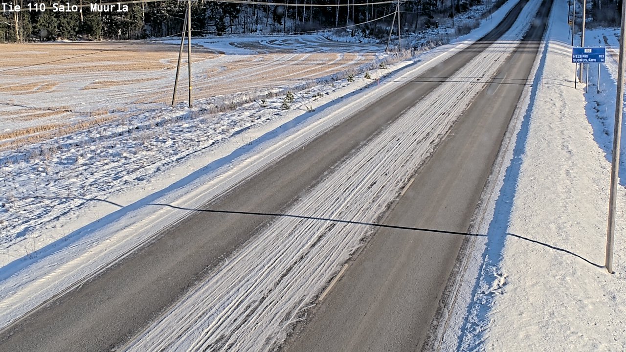 Weather Camera Image Väg 110 Salo, Muurla, Salo, Varsinais-Suomi