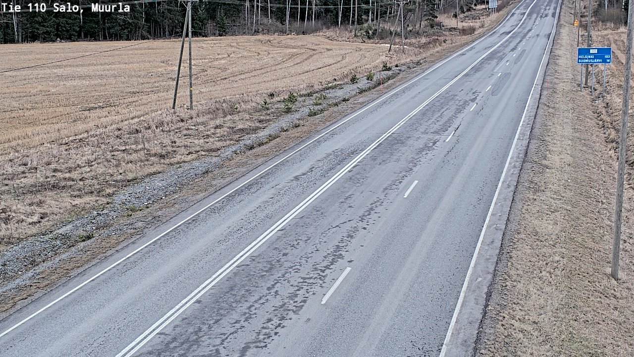 Weather Camera Image Road 110 Salo, Muurla, Salo, Varsinais-Suomi