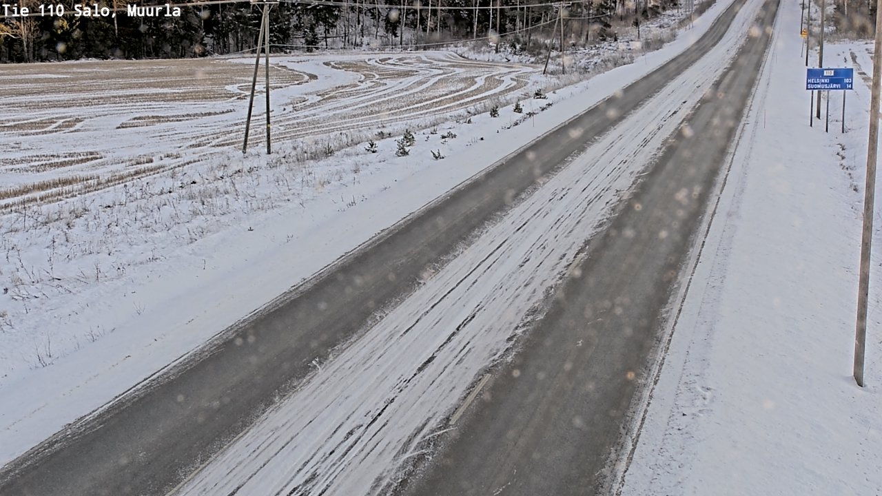 Weather Camera Image Väg 110 Salo, Muurla, Salo, Varsinais-Suomi