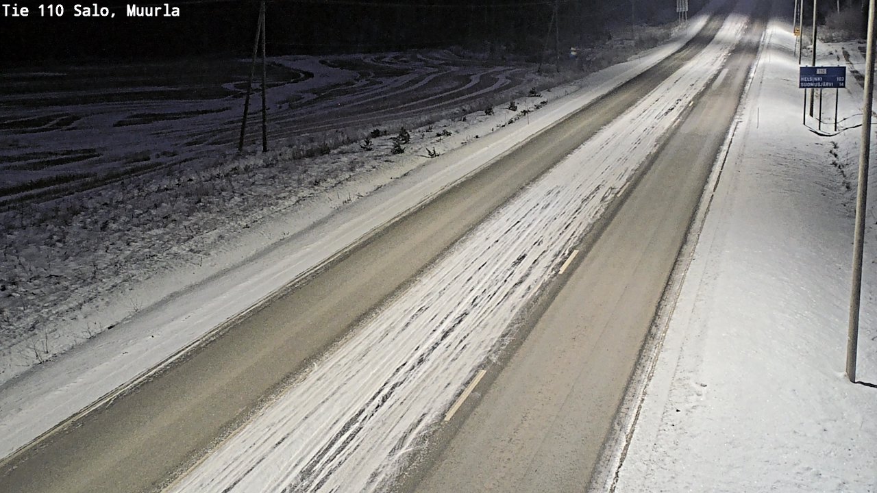 Weather Camera Image Väg 110 Salo, Muurla, Salo, Varsinais-Suomi