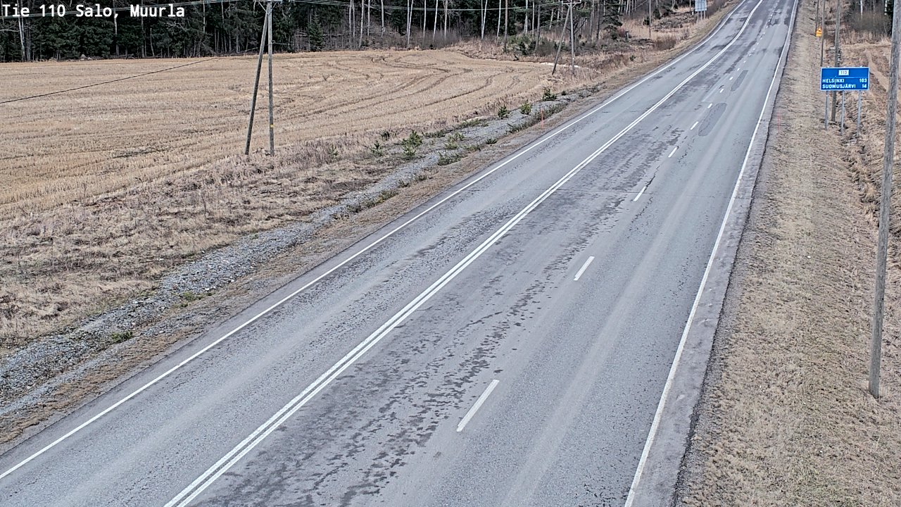 Weather Camera Image Road 110 Salo, Muurla, Salo, Varsinais-Suomi