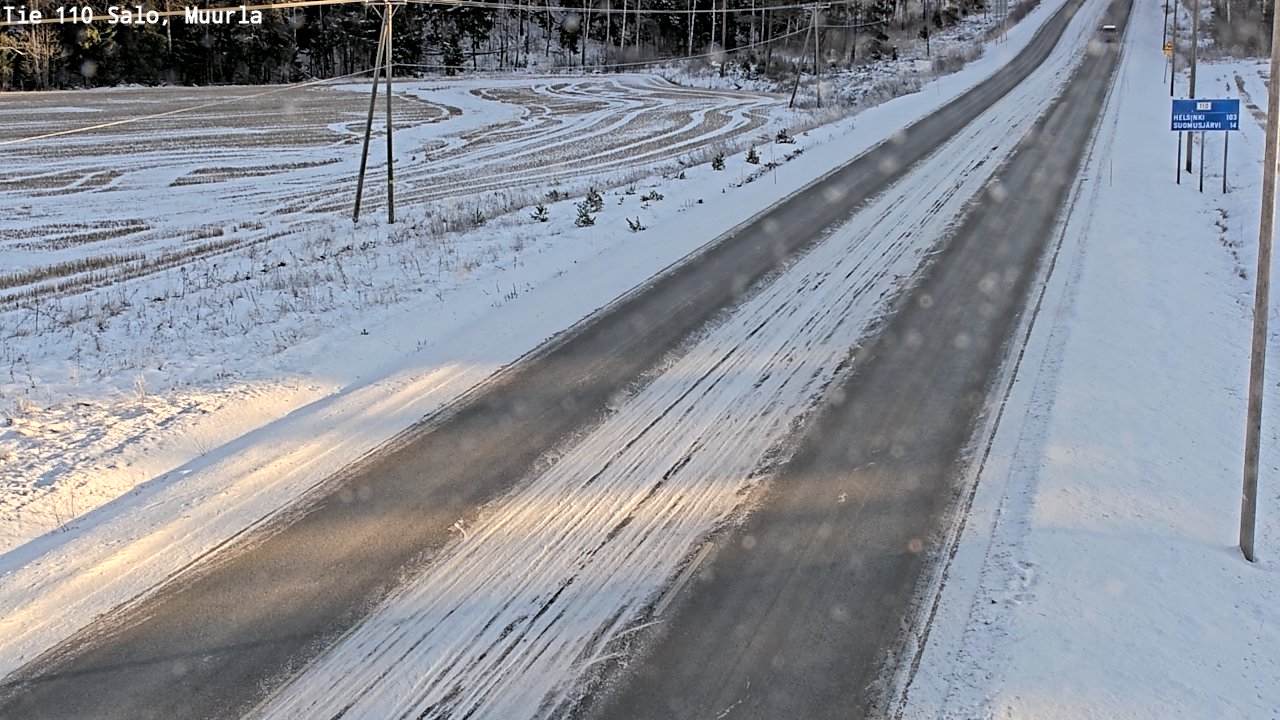 Weather Camera Image Väg 110 Salo, Muurla, Salo, Varsinais-Suomi