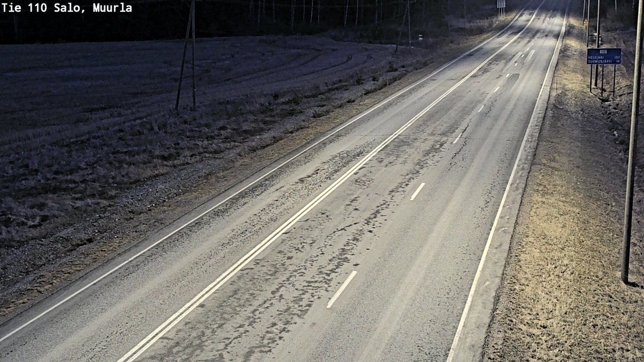 Weather Camera Image Road 110 Salo, Muurla, Salo, Varsinais-Suomi