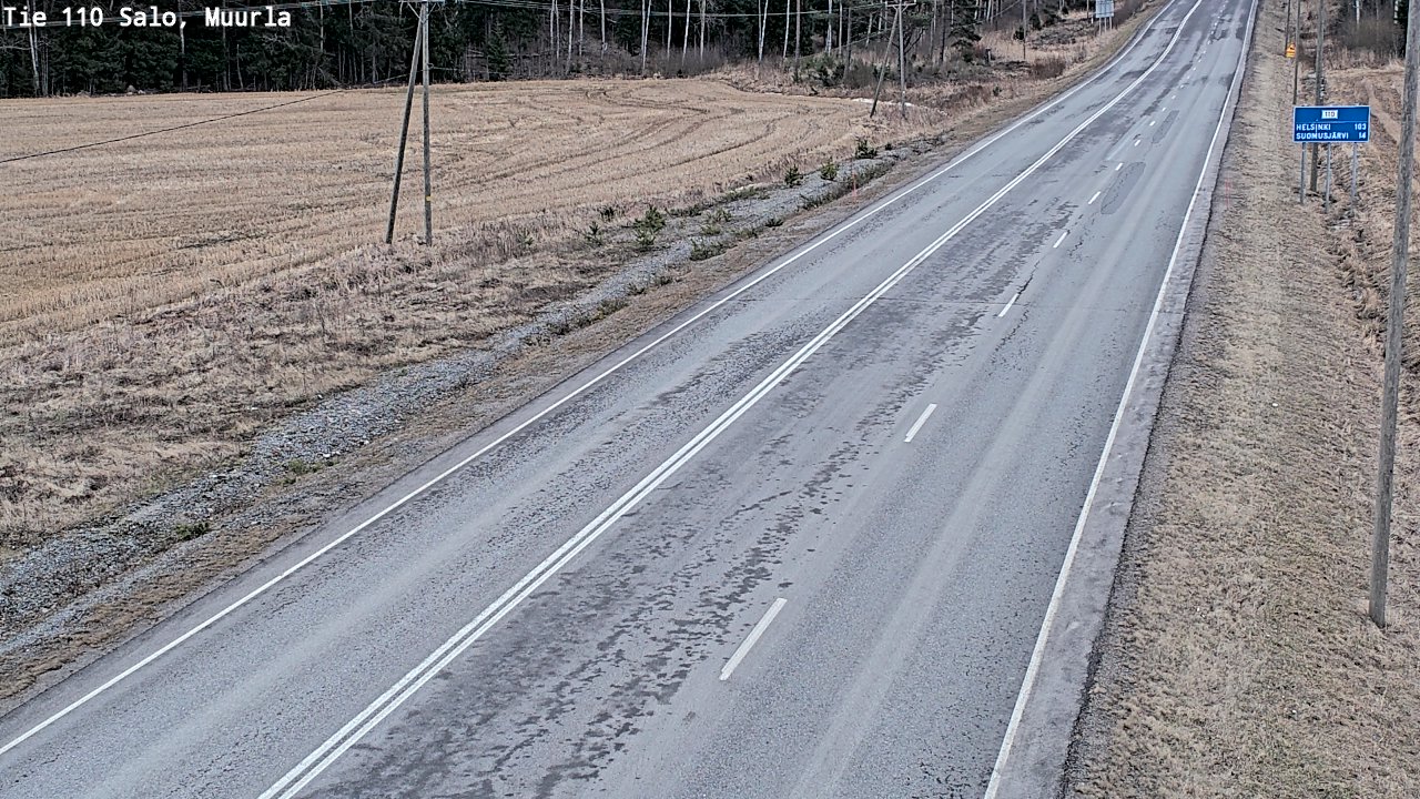 Weather Camera Image Road 110 Salo, Muurla, Salo, Varsinais-Suomi
