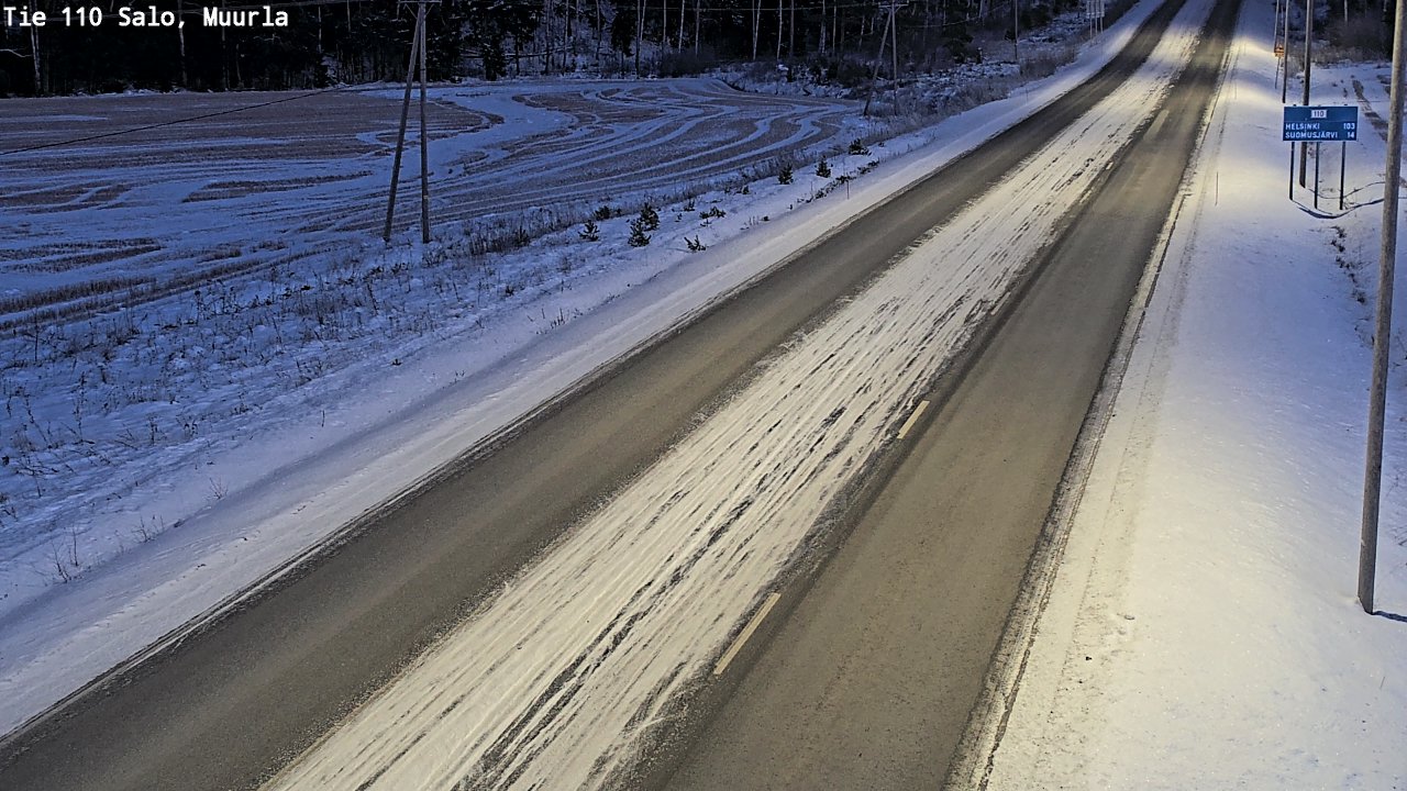 Weather Camera Image Väg 110 Salo, Muurla, Salo, Varsinais-Suomi