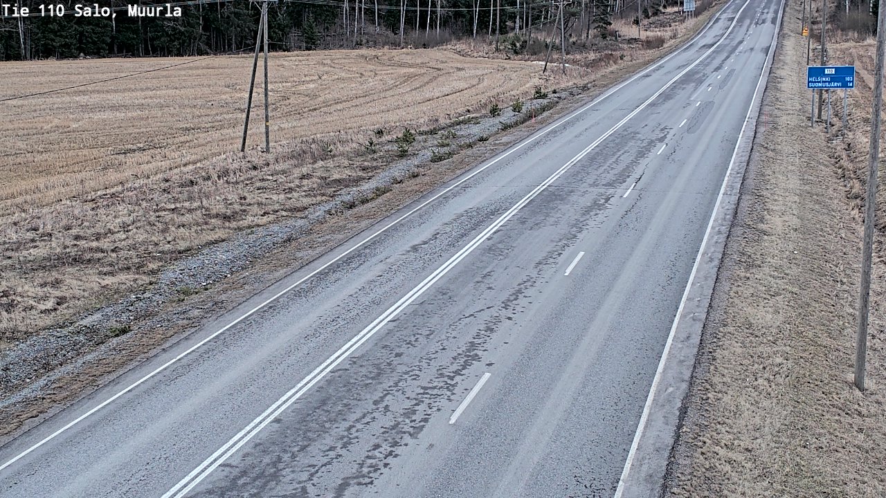 Weather Camera Image Road 110 Salo, Muurla, Salo, Varsinais-Suomi