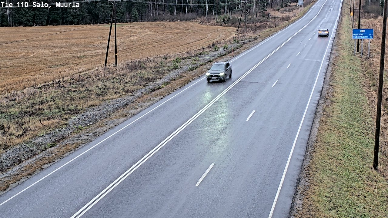 Weather Camera Image Väg 110 Salo, Muurla, Salo, Varsinais-Suomi