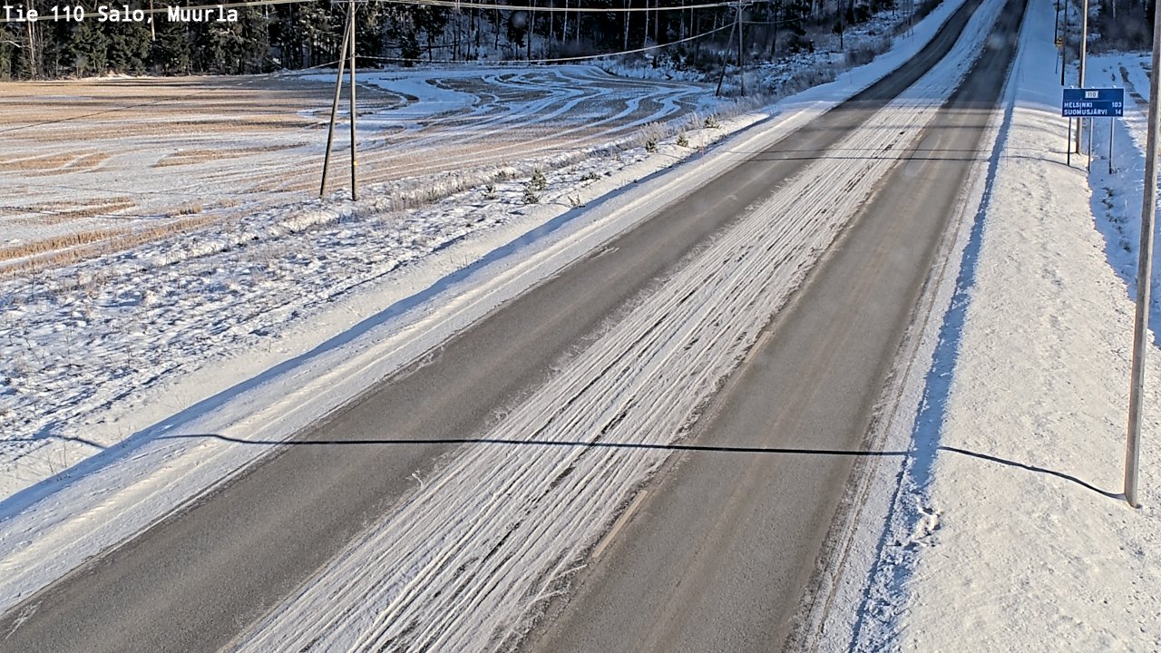 Weather Camera Image Väg 110 Salo, Muurla, Salo, Varsinais-Suomi