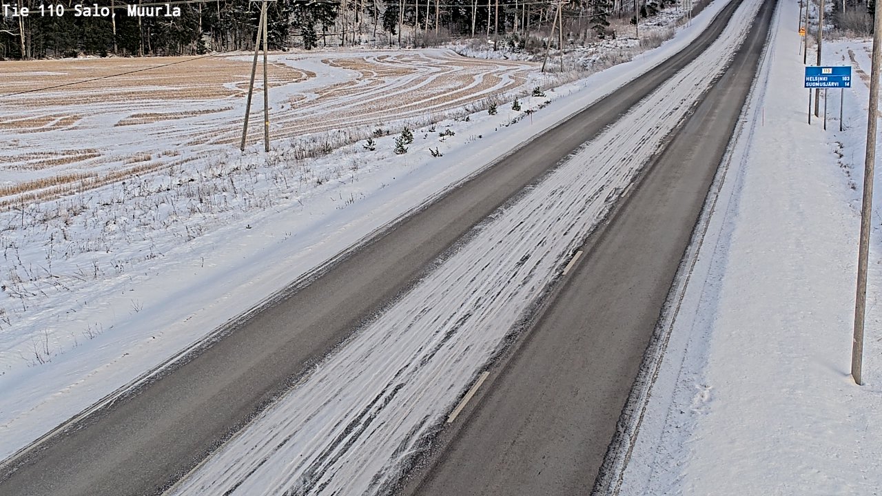 Weather Camera Image Väg 110 Salo, Muurla, Salo, Varsinais-Suomi